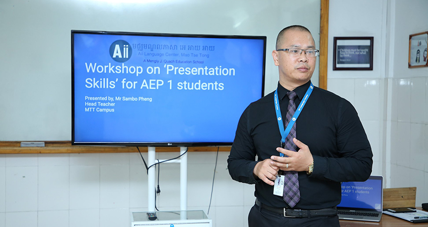 Workshop on Presentation skills for AEP 1 students